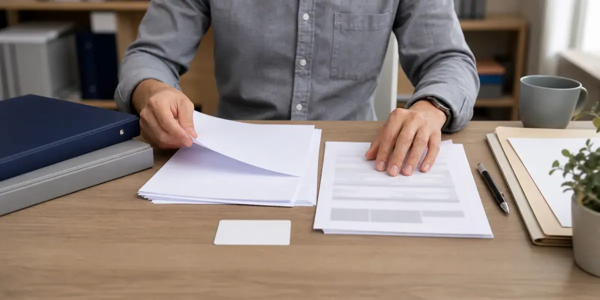 Applicant preparing loan application documents Applicant preparing loan application documents